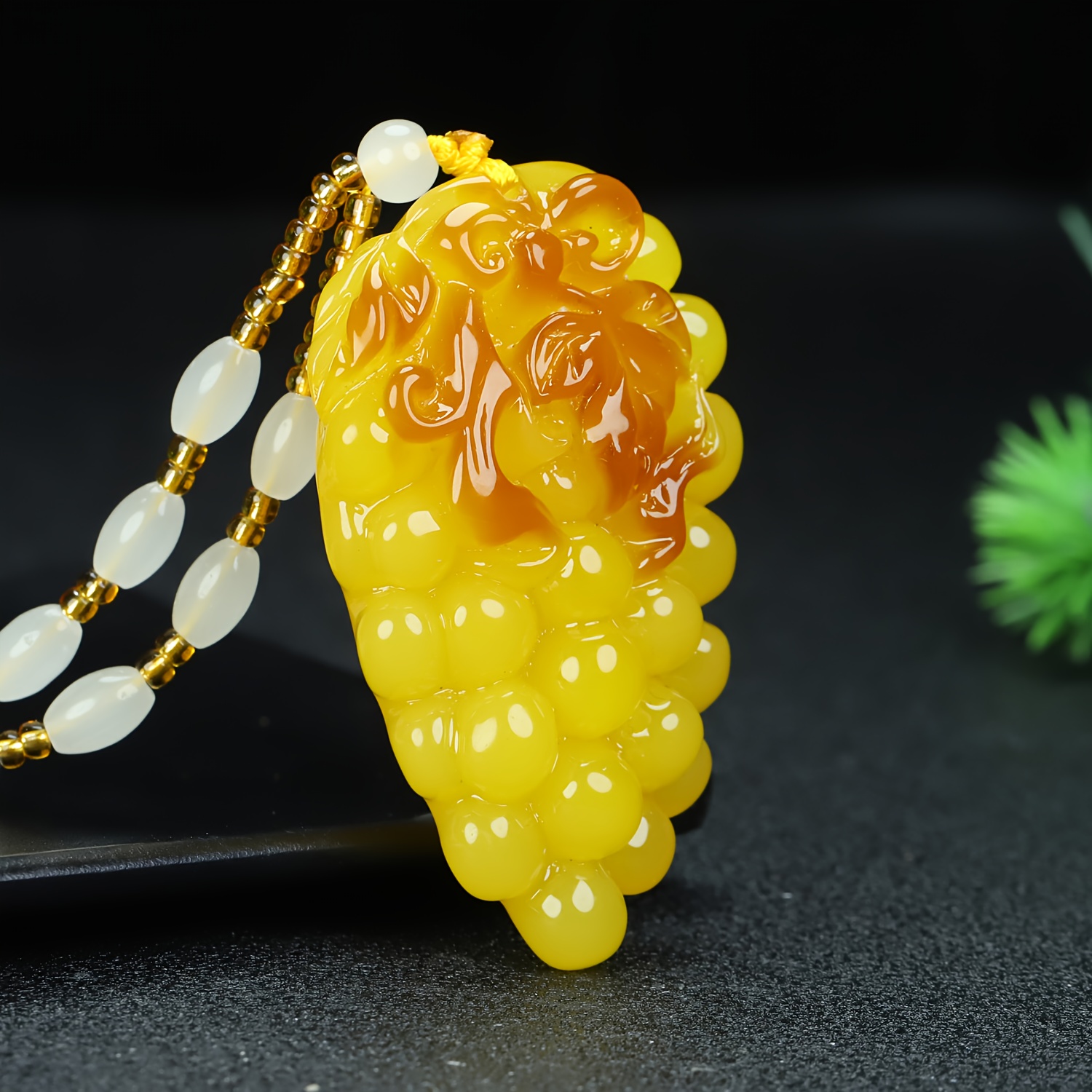 Multi-Fortune Grape Pendant Unisex Sweater Chain